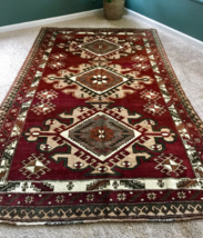 Handmade Antique Turkish Rug Carpet- Soft Wool Turkish Kars Rug, 6x10 Area Rug - £838.32 GBP