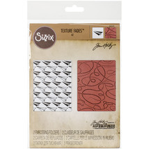 Sizzix Texture Fades Embossing Folders Paper Airplane And Dotted Lines Set - £20.89 GBP