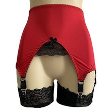 High Waist Lace Patchwork Women Open Bottom Shaping Girdle Garter Belt W 6 Claws - £13.52 GBP+