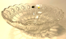Bohemian - Czech Crystal Round Bowl Hand Cut Queen Lace 24% Lead Glass - 10 in. - £47.92 GBP