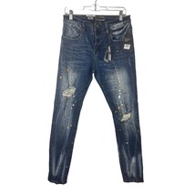 Decibel Mens Dostressed Paint Splatter Skinny Jeans Size 34 Measure 32x3... - $44.99