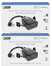 Feit Electric PLUG/WIFI/WP Outdoor Smart Plug, 120 V, Black (2-BOXES) - $402.48 MXN
