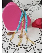 Braided leather stackable bracelets - $12.00