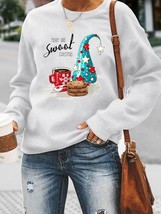 Watercolor Love Sweet 90s Sweatshirts Women Holiday Merry Christmas Fashion Clot - £53.66 GBP