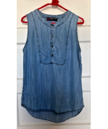 Peck &amp; Peck Blue Sleeveless Blouse Size L - $330.19 MXN