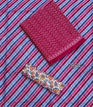 Indian Dress Cotton Suit-Unstitched Cotton Suit Set-Cotton Print Suit-3P... - €46,78 EUR