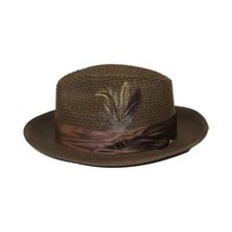 Men's Summer Spring Braid Straw style Hat by BRUNO CAPELO JULIAN JU918 Brown image 3