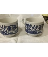Blue Willow Vtg Churchill Cups England, Tea Mug Coffee 8oz. 1960s - $11.29