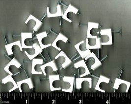 1/4&quot; Coaxial CABLE STAPLES White Coax Hold down Cat 5 6 Data RG-5 6 PSW-... - $19.11