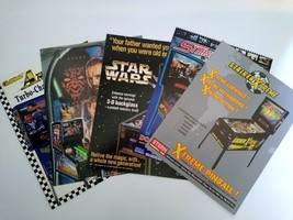 Pinball FLYERS Lot of 5 Games Star Wars Starship Troopers Mario Stiker Xreme #15 - £26.17 GBP