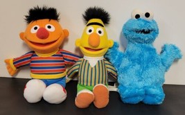 Sesame Street 10&quot; Cookie Monster, Bert, and Ernie Plush Hasbro 2013 *Please Read - £21.66 GBP