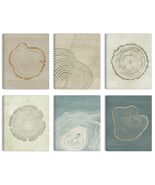 Anyzal Tree Ring Canvas Wall Art 6 Panels Gray 8x10 inches - $354.60 MXN Anyzal Tree Ring Canvas Wall Art 6 Panels Gray 8x10 inches - $354.60 MXN