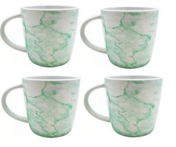 TMD HOLDINGS Seafoam Marble Ceramic Lovisa Mug 18 oz Glass Mugs, Set of ... - £18.31 GBP