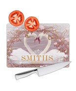 Personalized Family Name Swan : Gift Cutting Board Wedding Engagement Es... - £23.96 GBP