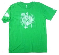 Boston Celtics NBA Adidas Distressed Leprechaun Logo Green Shirt Men&#39;s Large L - £15.17 GBP