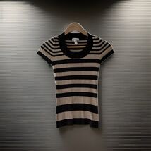 Ambiance Striped Short Sleeve Shirt Medium Women’s Casual Apparel - $7.92