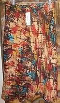 Josephine Chaus Brown Multi Colored Full Skirt Size 12P Brand New - £11.77 GBP
