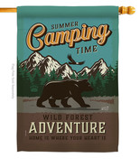 Adventure Camping House Flag 28 X40 Double-Sided Banner - £29.55 GBP