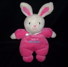10" Carter's White Bunny Rabbit My First Easter Rattle Stuffed Animal Plush Toy - $23.75