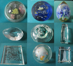 PAPERWEIGHT CRYSTAL GLASS ACRYLIC SIGNED picasso translite orleans pick1 - £28.39 GBP+