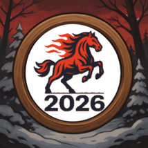 Fire Horse 2026 - Cross stitch pattern - Instant download - $5.00