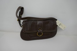Ann Taylor Loft Brown Basket Weave Handbag Purse Shoulder Bag - $22.99