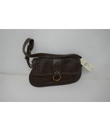 Ann Taylor Loft Brown Basket Weave Handbag Purse Shoulder Bag - £18.08 GBP