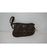 Ann Taylor Loft Brown Basket Weave Handbag Purse Shoulder Bag - $22.99