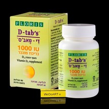 FLORIS D-tab&#39;s 1000 IU 90 tablets - $34.39