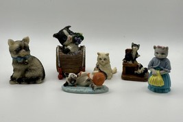 Vintage Kitty Cat Figurines Lot of 6 Pieces - £15.69 GBP