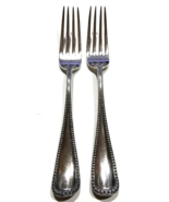 (2) Vintage Birks Bead Beads Sterling Silver Dinner Forks Flatware 150 G... - £144.25 GBP