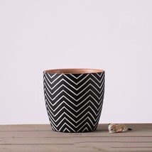 Nordic Simple Geometric Pattern Ceramics Flower Pot Large Green Radish Potted Pl - £23.69 GBP