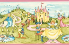 Waverly Princess Prince Queen Castle Unicorn Fairy Tale Wallpaper 5510350 - £20.80 GBP