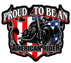 Proud To Be American Biker Embrodiered Patch P5300 Bike Bikers Novelty Patches - £4.51 GBP