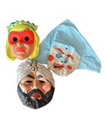Vintage Masks Zoltar Genie, Princess and Gauze Clown Halloween Mask Lot ... - $48.12 CAD