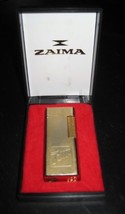 Zaima Nesor C-151 7UP Soda Pop Gold Lift Arm Side Roller Gas Lighter c/w Case - £35.59 GBP