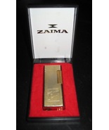 ZAIMA NESOR C-151 7UP SODA POP Gold Lift Arm Side Roller Gas Lighter c/w... - $45.00