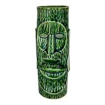 Vintage Tiki Mug War God Green Pottery Huki Lau Metairie LA Hukilau Easter Isle - £53.73 GBP