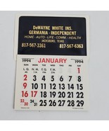 Vintage 1994 Stick Up Calendar DeWayne White Insurance Jacksboro Texas - £7.07 GBP