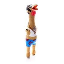 Charming Pet Rubber Chickens Toy Squawker Squeeky For Dogs Large Earl - £14.92 GBP