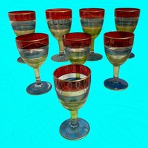 Pier 1 Exclusive Hand Decorated 4”Party Cordials Sherry Set Of 8 - $36.47