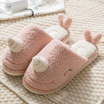 Winter House Women  Slippers Cute Narwhal Whale Cartoon Bedroom Warm Plush Coupl - £29.17 GBP