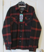 Grizzly Mountain Flannel/Sherpa Lined  Shacket Red Buffalo Plaid Men&#39;s S... - $578.93 MXN