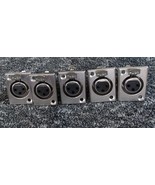 5-Pack XLR 3-Pin Female Jack Panel Mount, Nickel Plated Connector, CN-A60-5 - $9.74