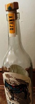 COLLECTIBLE EMPTY CLEAR GLASS LIQUOR BOTTLE PAINTED MONKEY TEQUILA MEXICO - $8.00