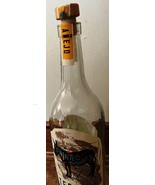 COLLECTIBLE EMPTY CLEAR GLASS LIQUOR BOTTLE PAINTED MONKEY TEQUILA MEXICO - $8.00