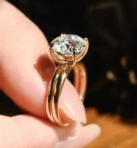 2Ct Round Cut Lab-Created Diamond Engagement Bridal Set 14K Yellow Gold Plated - £118.22 GBP