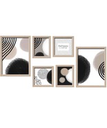 ArtbyHannah Wooden Color Picture Frame 6 Pcs Multi Size Gallery Wall Woo... - $19.99