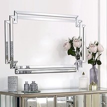 Autdot Decorative Wall Mirror for Decor 36&quot; X 24&quot; Large Living Room Mirror wi... - £207.99 GBP