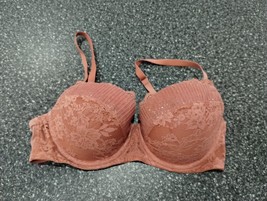 Victoria Secret Dream Angels Lined Demi Bra Women 34D Pink Sparkly - £13.20 GBP